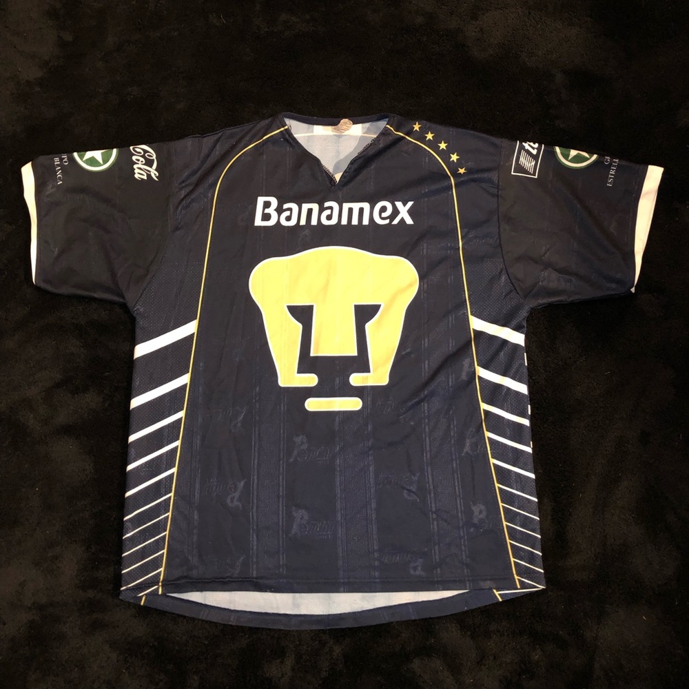 Banamex Pumas Navy & Gold Soccer Jersey